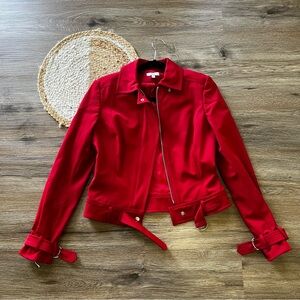 CACHÉ Y2K Womens Nylon Bike/Moto Jacket